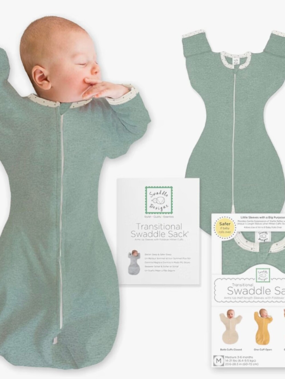 Swaddle Designs Transitional Cotton Swaddle Sack Medium 3-6 Months New